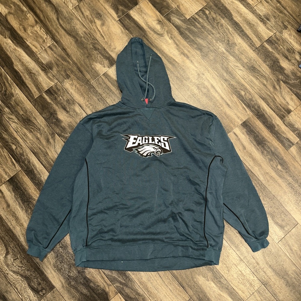 Philadelphia Eagles Fleece Pullover Hoodie Long-Sleeve NFL Men's Large Green